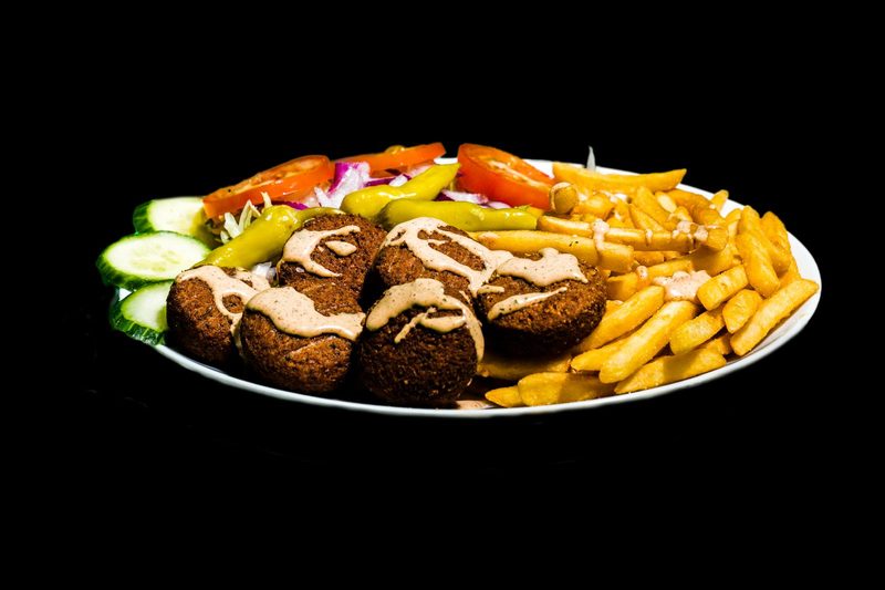 Falafel med strips